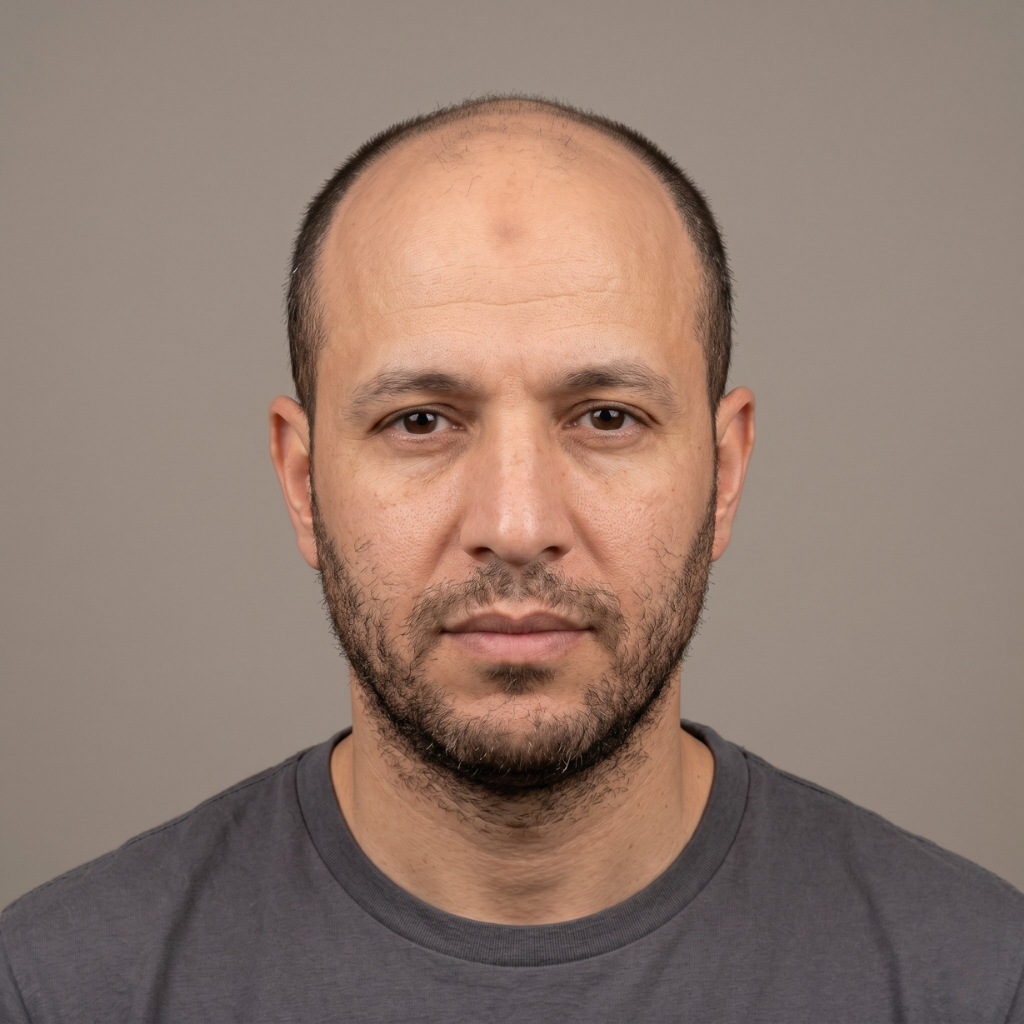 Saç ekimi öncesi - Ahmad - Norwood V